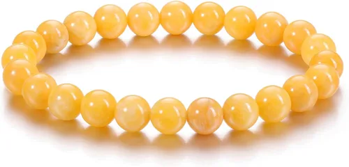 Vista 24 de Jovivi Pulsera elástica de cuentas redondas semipreciosas naturales – 0.315 pulgadas hecha a mano con cuentas de piedras preciosas curativas