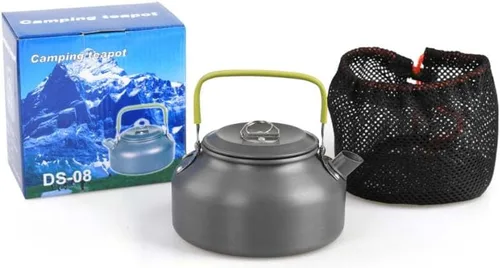 Vista 8 de Aluminio 0.8L al aire libre camping senderismo hervidor cafetera portátil tetera compacta y ligera