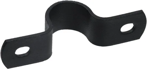 Vista 4 de MY MIRONEY Abrazaderas de tubo de metal negras en forma de U, abrazaderas de tubo en forma de silla de montar, diámetro de 0.59 pulgadas con 2
