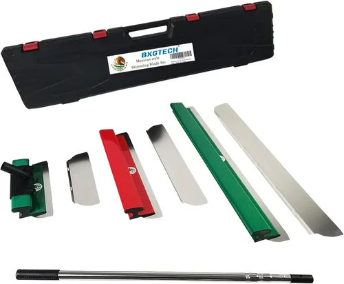 Vista 7 de Cuchilla para paneles de yeso con mango de extensión, cuchillas de 12 pulgadas, 20 y 32 pulgadas con 2 cuchillas de 0.012 in, tapas de extremo