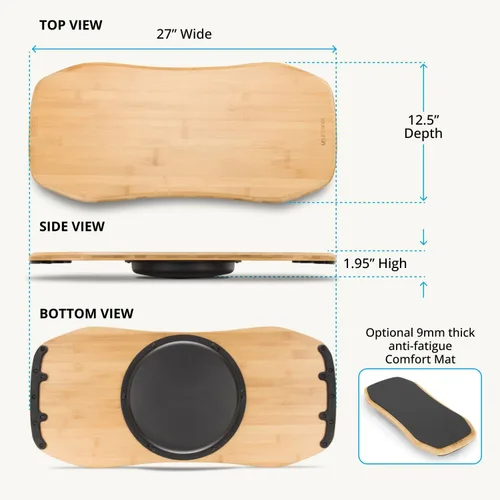 Vista 4 de Tabla Motion-X de bambú de UPLIFT Desk