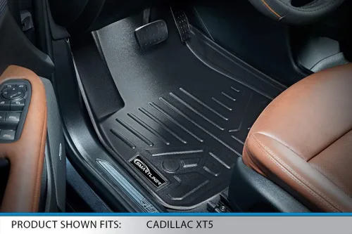 Vista 2 de MAXLINER - Juego de alfombrillas de primera fila, color negro, compatibles con Cadillac XT5 2017-2025