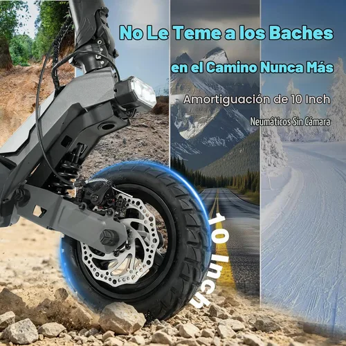 Vista 7 de Fast Electric Scooter Adults, 1200W/5600W Off Road E Scooter, 35/50 Miles Long Range, 35/50 MPH Top Speed, 10/11" Tires, Foldable Kick Scooter for