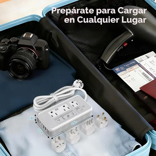 Vista 9 de Adaptador de convertidor de corriente 2000W Combo, convertidor de voltaje Gris