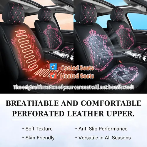 Vista 5 de Fundas de Asientos de Cuero para Automóvil, Lujosas Universales de Servicio Pesado Impermeables de Cuero Cubierta de Vehículo Automotriz para Autos
