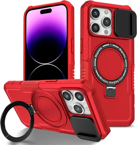 Vista 16 de Funda magnética para iPhone 11, soporte de anillo con ventana corrediza, funda protectora mate a prueba de golpes para iPhone 11 6.1, fundas