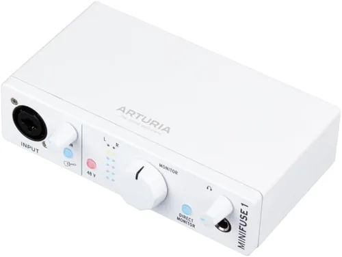 Vista 12 de Arturia MiniFuse 1 - Interfaz de audio USB compacta con software creativo para grabación, producción, podcasting, guitarra, color negro 1x Xlr and