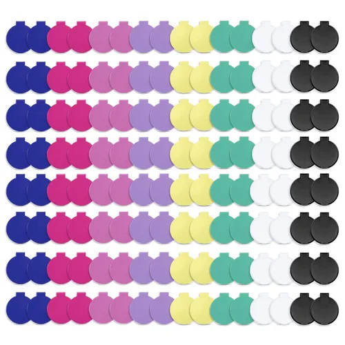 Vista 20 de Qislee Espejo compacto a granel, mini espejos plegables de bolsillo para bolso, 12 paquetes (6 colores)