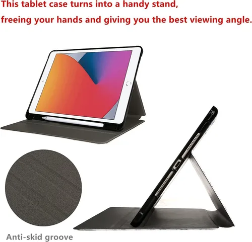 Vista 4 de Funda de TPU para iPad mini 4 / iPad mini 5 (5ª generación 2019), apagado y encendido automático con soporte para lápiz Apple [antihuellas]