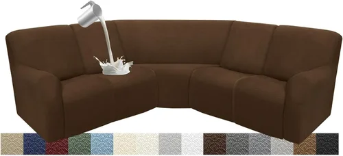 Vista 56 de Fundas impermeables de sofá reclinable modular para sofás reclinables, lavable en forma de L, para perros, fundas elásticas para sofá reclinable