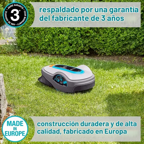 Vista 2 de GARDENA 15101-41 SILENO Life - Cortacésped robótico automático, con aplicación Bluetooth y cable delimitador, uno de los más silenciosos de su