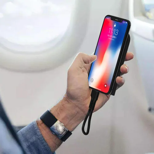 Vista 8 de Cable de carga corto para iPhone de 6 pulgadas, paquete de 5 cables de 0.5 pies USB a Lightning para estaciones de carga rápida compatibles