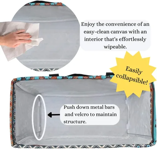 Vista 82 de NGIL Bolsa de comestibles reutilizable extra grande plegable de gran tamaño para comestibles, almacenamiento, picnic, playa, Estampado