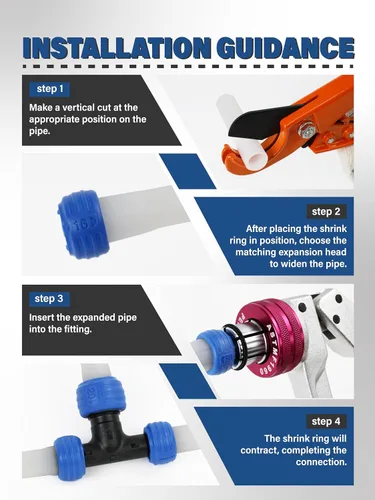Vista 8 de Manual PEX-A Kit expansor de tubería 1/2"-1" ASTM F1960
