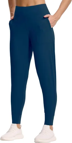 Vista 2 de Dragon Fit - Pantalones deportivos para mujer, con bolsillos, cónicos, de tiro alto, para yoga, entrenar, descansar
