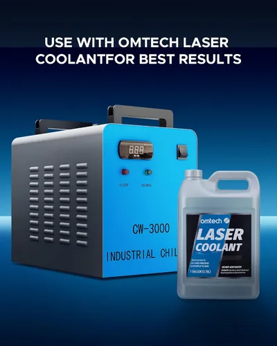 Vista 7 de OMTECH Enfriador de agua industrial 9L 2.6gpm CW-3000 enfriador de agua para 40W K40 CO2 grabado láser y máquinas de corte, sistema de refrigeración