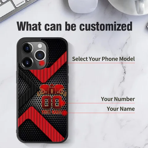 Vista 5 de Fundas de teléfono personalizadas para iPhone 8 11 12 13 14 15 16 Pro Max Plus Mini Xr Xs para Samsung S A Note Series Funda protectora negra