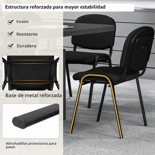 Vista 9 de Giantex Set de 5 sillas de conferencia Elegant Design Office Set de espera para huéspedes
