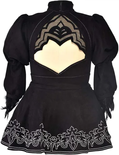 Vista 4 de miccostumes Disfraz de cosplay tipo B número 2 para mujer falda de leotardo con banda para el cabello