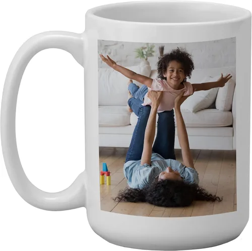 Vista 17 de Let's Make Memories Taza con fotos personalizada, taza de café personalizada, tu foto o obra de arte de niños, para ella, cumpleaños, para mamá