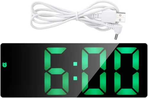 Vista 4 de Hermoso reloj electrónico USB, reloj, reloj electrónico, despertador, para el hogar multifuncional duradero