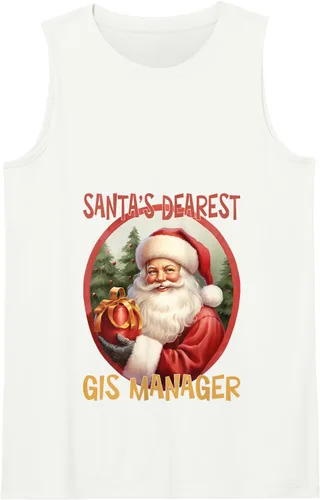 Vista 16 de GIS Manager Christmas Holiday Love Xmas Tank Top Negro