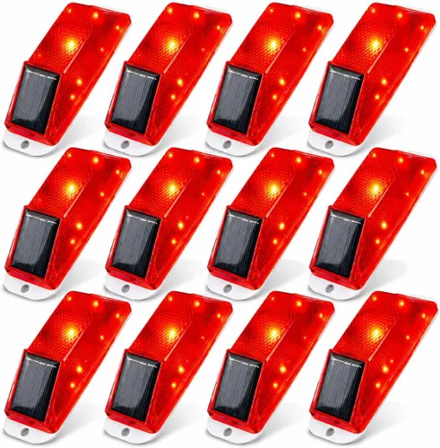 Vista 12 de Luz de advertencia estroboscópica solar: Lámpara de advertencia LED estroboscópica sensible, súper brillante, IP65, impermeable, control de luz