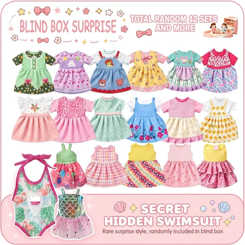 Vista 3 de Alive - Ropa y accesorios para muñecas de bebé, 12 juegos de ropa de muñeca para muñecas de 12, 13, 14, 15, 16 pulgadas, ropa de muñeca de bebé