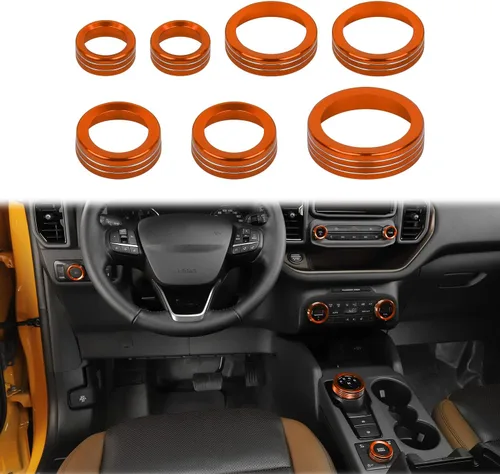 Vista 22 de JWWY Pomo para interruptor de faros delanteros de aire acondicionado, tracción 4WD, cubierta de perilla para interruptor de engranajes para Ford