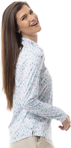 Vista 3 de SanSoleil SolCool UV 50 Camiseta de manga larga con cremallera y estampado para mujer