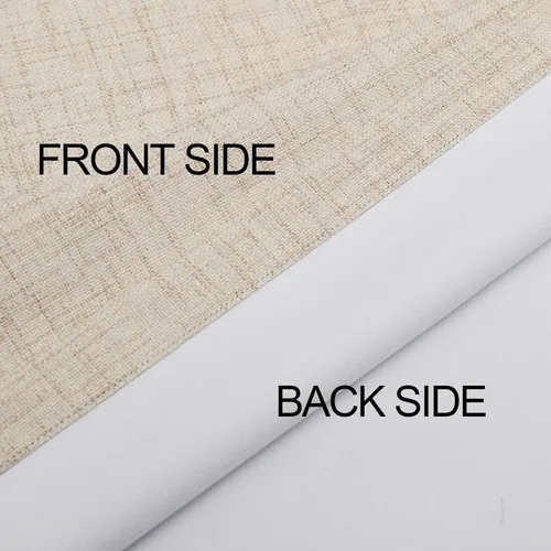 Vista 6 de LOYOLADY Cortinas opacas de lino natural de 96 pulgadas de largo, juego de 2 paneles de cortinas con aislamiento térmico para sala de estar