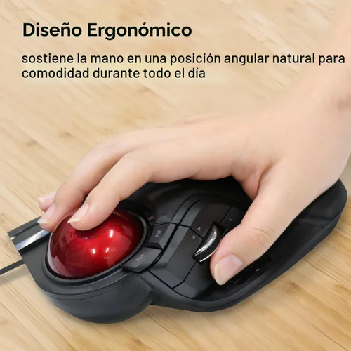 Vista 2 de ELECOM M-HT1URBK - Ratón de Trackball enorme, con cable, accionado