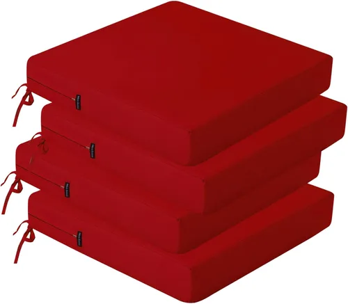 Vista 13 de idee-home Juego de 2 cojines para sillas de exterior, cojines de asiento impermeables para muebles de patio, almohadilla de repuesto para silla