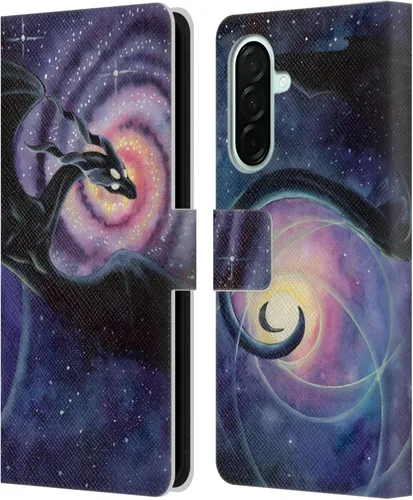 Vista 131 de Head Case Designs Officially Licensed Carla Morrow Galactic Entrancement Dragons Leather Wallet Case Compatible with Samsung Galaxy A07 4G