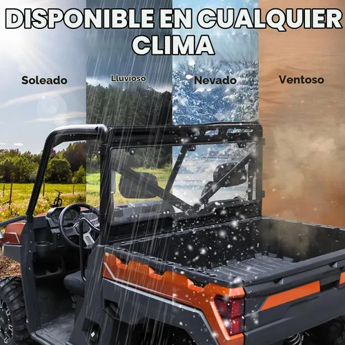 Vista 7 de StarknightMT Ventana trasera transparente compatible con Polaris Ranger XP