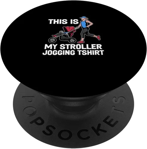 Vista 6 de Jogging Stroller Baby Running Buggy Workout Cardio Fitness PopSockets MagSafe PopGrip for iPhone