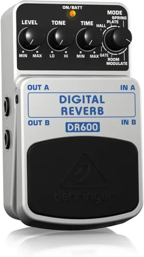 Vista 3 de Behringer Pedal de efectos de reverberación estéreo digital DR600 DIGITAL REVERB