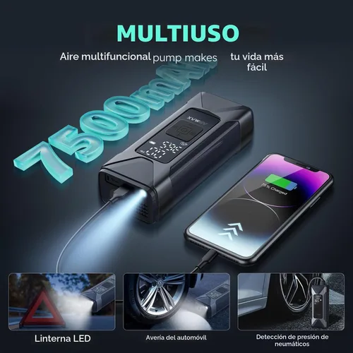 Vista 7 de ASMAX Compresor de aire portátil del inflador de neumáticos T10