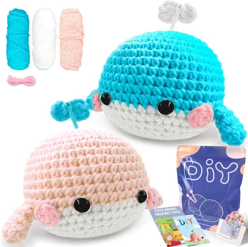 Vista 12 de YAMAXIN Kit de Ganchillo para Principiantes Adultos – 4PCS Kit de Inicio de Amigurumi de Animales de Ganchillo con Hilo, Ganchos, Herramientas