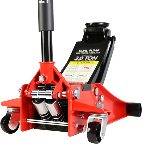 Vista 15 de SSLine Gato hidráulico portátil de 2 toneladas de piso para automóvil, gato hidráulico de acero resistente, para SUV Coupe, gato de piso de carreras
