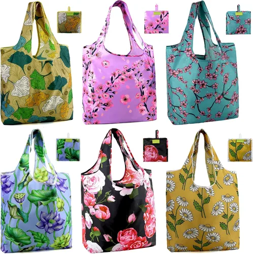 Vista 32 de Bolsas de la compra de animales reutilizables plegables bolsas de comestibles
