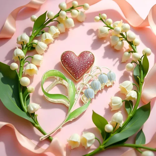 Vista 3 de Lily of the Valley - Accesorios para el cabello con flores, horquillas de metal, pinzas para cabello grueso y fino