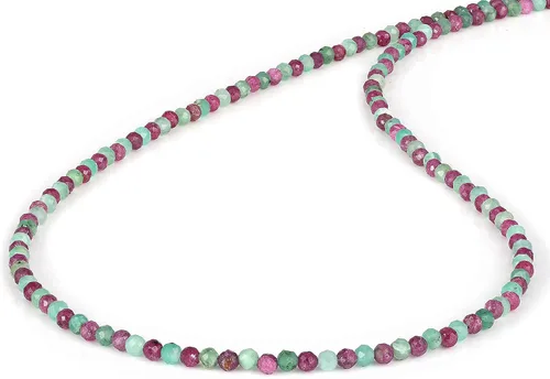 Vista 2 de Gemshiner - Collar de princesa con múltiples piedras preciosas para mujeres, niñas, hecho a mano, con cuentas curativas con cadena de plata