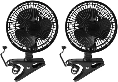 Vista 12 de JOEY'Z Ventilador con clip de 6 pulgadas - 2 velocidades - Inclinación ajustable, operación silenciosa - Negro Funcionamiento silencioso