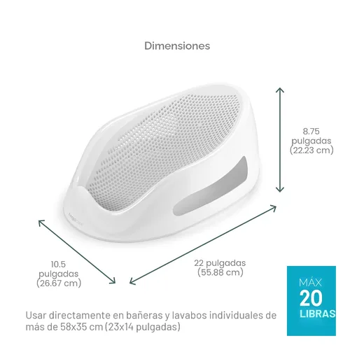 Vista 7 de Angelcare Soporte de baño para bebés (gris) Ideal para bebés de menos de 6 meses de edad