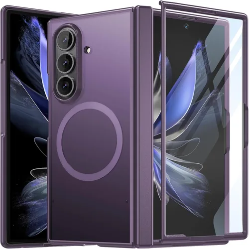 Vista 33 de WRJ Funda magnética para Samsung Galaxy Z Fold 7, [protector de pantalla integrado] [compatible con Magsafe], protección de bisagra de cuerpo