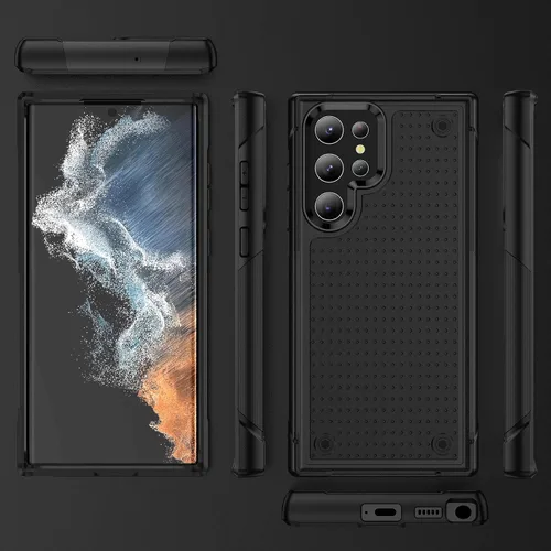 Vista 9 de Funda diseñada para Samsung Galaxy S22 Ultra, regalo de grado militar, resistente a caídas, resistente a prueba de golpes, para Galaxy S22 Ultra