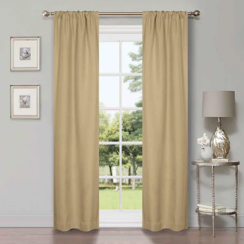 Vista 10 de Superior Cortinas semiopacas, diseño clásico de lino, 26 x 84 pulgadas, cabecera con bolsillo para barra, cortinas de bloqueo solar y oscurecimiento