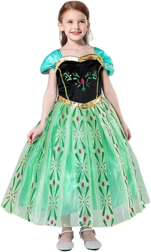 Vista 7 de Vestido de princesa Anna para niñas disfraz de Anna vestido de fiesta de cumpleaños de Halloween