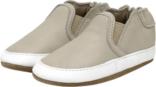 Vista 12 de Robeez Zapatos de cuna con suela suave antideslizantes para bebés varones y unisex, pantuflas mocasines para bebés y niños pequeños, 0-24 meses Lino